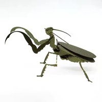 Décoration Murale Moderne en Fer Forgé Mantis, Thème Spatial en Résine Verte et Noire, pour Salon, Chambre, Salle d'Exposition, Souvenir, Cadeau LBN Nouvel An