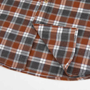 Camisas de Franela a Cuadros Verdes y Azules Populares para Hombre, Transpirables, al por Mayor 2026, Ropa Casual, Marca Personalizada, Corte Regular - Product Image 4