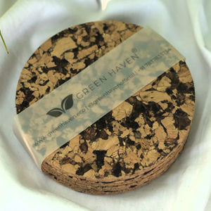 Eco-Friendly Cork Coaster Chocochip Design Durable Single Side Veneer Disposable Dinnerware Tableware Home Office <b>Mats</b> <b>Pads</b> - Product Image 1