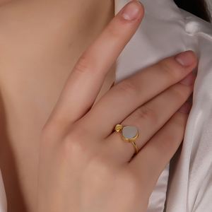 Anillo chapado en oro de 18 quilates con corazón de perla madre | Joyería de latón hecha a mano | Romántico elegante regalo de boda y FIESTA DE LA India - Product Image 5