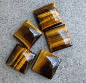 Premium Export Quality 100% Natural <b>Tiger</b> <b>Eye</b> Square Shape Calibrated Cabochons Flat Back Gemstone By Indian Wholesaler Bulk OEM - Product Image 5