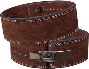 เข็มขัดยกน้ำหนักหนังวัวปรับแต่งได้สำหรับผู้ชายผู้หญิงสำหรับยกน้ำหนักแบบ Deadlift - Product Image 1