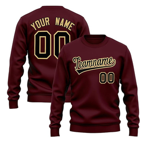 Sweat-shirt à col rond personnalisé pour homme, pull avec nom et numéro d'équipe imprimés devant et derrière, coupe classique, vêtement décontracté - Product Image 1
