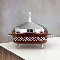 Casserole en métal artisanale avec incrustation de nacre, couvercle en acier inoxydable, style campagnard, écologique, compatible gaz et induction, fond en cuivre