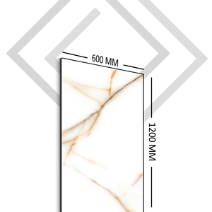 Veines de miel au design blanc 60 par 120, 80 par 160, 80x80, 60x60 cm Carreaux de céramique en porcelaine émaillée brillante d'Inde - Product Image 1