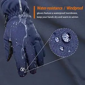 Guantes Deportivos de Invierno Casuales, Impermeables, Cálidos, con Pantalla Táctil, de Nailon Jacquard, con Logotipo Personalizado, Venta al Por Mayor - Product Image 2