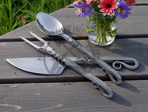 Juego de Cubiertos de Comedor Medievales Forjados a Mano, Juego de Cubiertos para Comer/Fiestas, Juego de Cubiertos con Acabado Pulido Espejo - Product Image 6