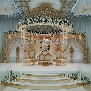 Dernier design de Mandap de mariage traditionnel en fibre Paisley, Mandap Maharani pour grand événement de mariage - Product Image 5