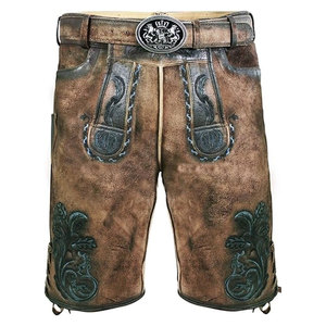 Nouveau design élégant pour hommes, shorts bavarois décontractés en cuir uni, fabrication sur mesure, qualité supérieure, respirant, séchage rapide - Product Image 1