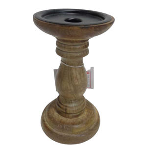 Portavelas de Metal de diseño clásico, portavelas de pátina gris para sala de estar y decoración de bodas - Product Image 2