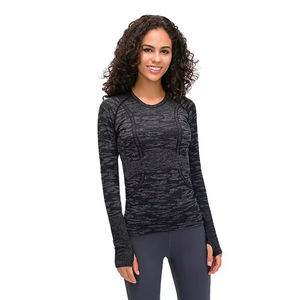 T-shirt à manches longues pour femme personnalisé, tissu en coton 100% respirant de qualité supérieure, logo personnalisé, t-shirt à manches longues pour femme de haute qualité - Product Image 4