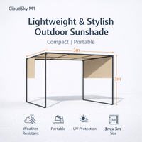 Pergola moderne en aluminium Meiqi avec auvent rétractable pour terrasse sur le toit, patio - Meubles d'extérieur durables