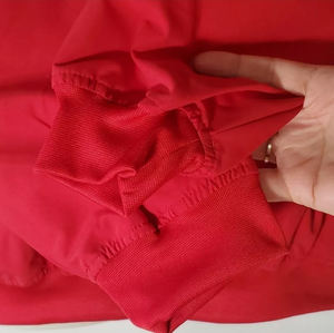 Red Men's Sport Windshell V-Neck Pullover <b>Jacket</b> with Stand Collar Canvas Fabric Embroidery Windproof & <b>Waterproof</b> - Product Image 6