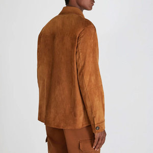 Veste chemise décontractée d'hiver en cuir de chèvre véritable de haute qualité pour homme, personnalisable en taille et en couleur - Product Image 3