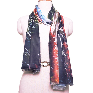 Tùy chỉnh in mùa hè dân tộc khăn mềm phương thức khăn choàng với danh lam thắng cảnh in kỹ thuật số thời trang khăn choàng cổ lấy trộm bọc vải voan - Product Image 4