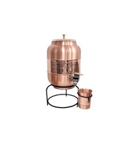 Pot Dispenser Air Tembaga 100% Buatan Tangan Berkualitas Harga Murah Pot Air Bermotif Buatan Tangan Produsen Pot Air Tembaga