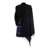 Kilt traditionnel écossais pour homme, 8 yards, grande taille, décontracté, respirant, coupe-vent, écologique, 100% coton, coupe régulière, 300g