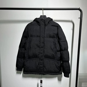 High Quality Lightweight Winter Puffer <b>Jacket</b> for <b>Hiking</b> Breathable Insulated Canvas Coat with Stand Collar and Hood - Product Image 5