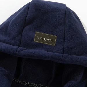 100% Polyester <b>Men's</b> Fall/Winter Hooded Fleece Jacket Full <b>Zip</b> Windproof Thermal Work & Leisure - Product Image 5