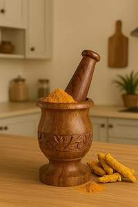 Mortero y Maja de Madera de Marca Privada para Mayor Estabilidad al Triturar Especias y Preparar Mezclas de Condimento Frescas - Product Image 5