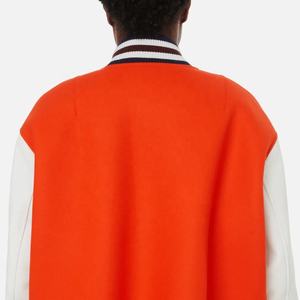 Parches de chenilla bordada, Mangas de cuero genuino de lana, chaqueta personalizada de béisbol para Universidad - Product Image 6