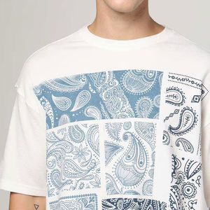 Camiseta de Hombre de Algodón 100% de Punto Grueso de 220g, Cuello en V, Corte Regular, Estilo Vintage, Personalizada, con Serigrafía - Product Image 4