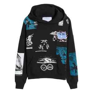 Sweat-shirt pull pour hommes 100% coton à manches longues doublé polaire OEM décontracté Streetwear logo personnalisé fournisseur - Product Image 4