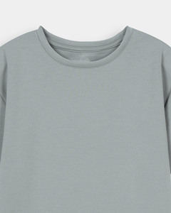 Camiseta de Verano para Mujer de Alta Calidad con Estampado Personalizado, Camiseta Moderna Gris Azul, Diseño Moderno Hecho en Pakistán, Venta al por Mayor - Product Image 3