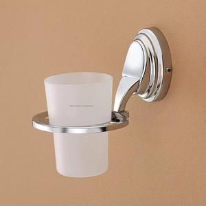 Juego de baño de lujo para el hogar y el hotel Soporte de cepillo de dientes de metal de diseño simple redondo Precios al por mayor - Product Image 2