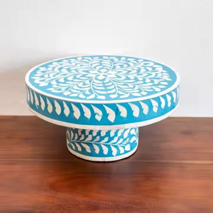 Elegante soporte de pastel con Incrustaciones de nácar para bodas, fiestas y hogar, soporte de pastel entretenido indio hecho a mano - Product Image 5