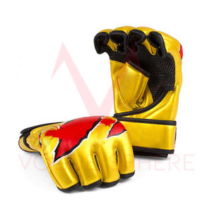 ถุงมือครึ่งนิ้ว MMA ถุงมือชกมวยหนังวัวแท้ระบายอากาศ - Product Image 2