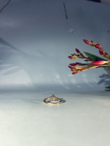 Anillo de Diamantes Clásico de Boda, Diseño de Oro Rosa de 14K, HLR00768, Corte Brillante Redondo Natural H-I, SI3-I1, Proveedor Confiable, OEM, ODM - Product Image 3