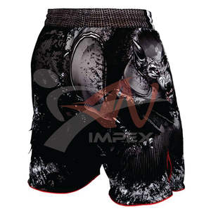 2025ใหม่กางเกงขาสั้น MMA แบบปรับแต่งได้สำหรับผู้ชายผ้ายืดสำหรับการต่อสู้ & กีฬาสวมใส่สำหรับชกมวยและเทควันโด - Product Image 3