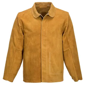 Veste de soudage en cuir de vachette fendu à prix Offre Spéciale bon marché Veste de soudage en cuir de vachette de protection - Product Image 1