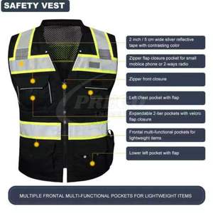 Nouveau gilet réfléchissant, gilet de sécurité, veste, bande de sécurité personnelle, construction, haute visibilité, vêtements de sécurité au travail - Product Image 2