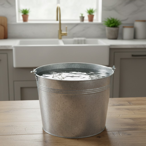 Seau en métal galvanisé au prix d'usine |   Finition de haute qualité et durable |   Poignée robuste |   Seau à glace pour pique-nique - Product Image 4