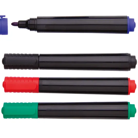 パーマネントインクペン黒2ヘッドPp素材アソートカラー