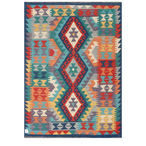 Alfombra Imaco Maimana Afganistán, Alfombra Kilim de 152 x 109 cm para Decoración del Hogar - Product Image 1