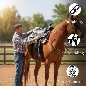 อานม้าม้าแบบอังกฤษตะวันตกที่นั่งแข่งม้าแบบมืออาชีพ - Product Image 3