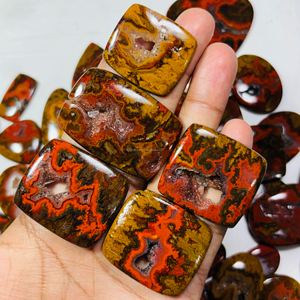 Caliente nuevo grado AAA cabujón de ágata Natural piedra de cristal curativa suelta de Marruecos al por mayor para la fabricación de joyas - Product Image 2