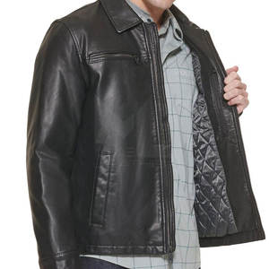 Veste d'hiver en cuir respirant pour hommes Vêtements décontractés Vestes en cuir pour hommes à prix raisonnable - Product Image 3