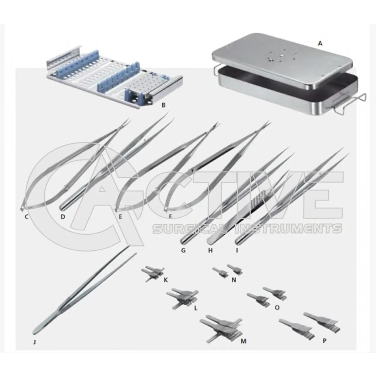 Best Quality Micro Instruments Set Hand Surgery Basic Set Flat Handle Micro Reconstructive Surgery Surgical Instruments