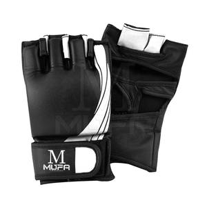 Guantes MMA de cuero duraderos hechos a medida de fábrica Guantes MMA de boxeo para adultos de cuero de Venta caliente - Product Image 1