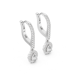 Boucles d'oreilles en diamants de laboratoire CVD HPHT de forme poire fantaisie de 0,828 CT, or massif 14K 18K, plaqué or, certifié IGI, anniversaire, fiançailles - Product Image 1