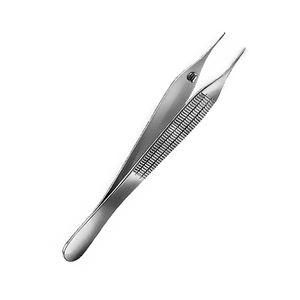 ADSON BIEMER Pince à micro-tissu 1x2 120 mm Pince à pansement Pince à épiler à dents brunes en acier - Product Image 2