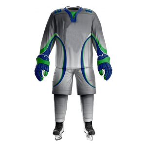 Uniforme de hockey sur glace personnalisé - Toutes tailles 100% polyester Séchage rapide Antibactérien Respirant Imperméable Service OEM Équipe personnalisée - Product Image 1