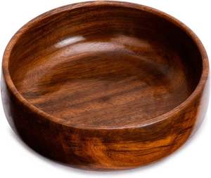 WARE SIZE NATURAL MEJOR BOWL DE MADERA ENSALADA Conjunto de diferentes tamaños de juego de cuencos de madera para restaurante Cocina hecha a mano - Product Image 3