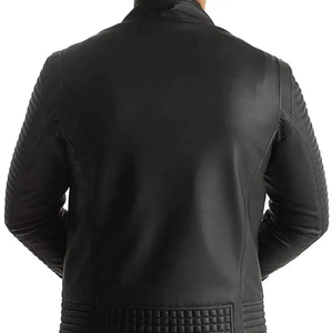 Chaqueta de Cuero de Alta Calidad para Hombre, Estilo Bomber, Logotipo Personalizado, Moda 2025, Chaqueta de Cuero 100% Genuino - Product Image 4