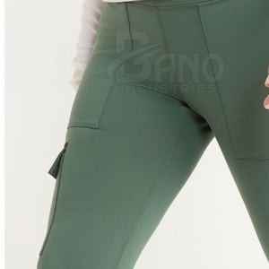 Recién llegado, mallas de entrenamiento hechas a medida de cintura alta para mujer, Material sólido para Yoga, estilo deportivo, el mejor precio con MOQ bajo - Product Image 5