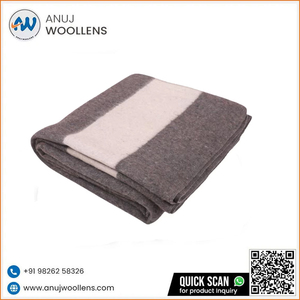 Vente chaude Nouveau Design Double Laine Chaude Gris Avec Des Couvertures À Rayures Blanches Au Meilleur Prix - Product Image 2